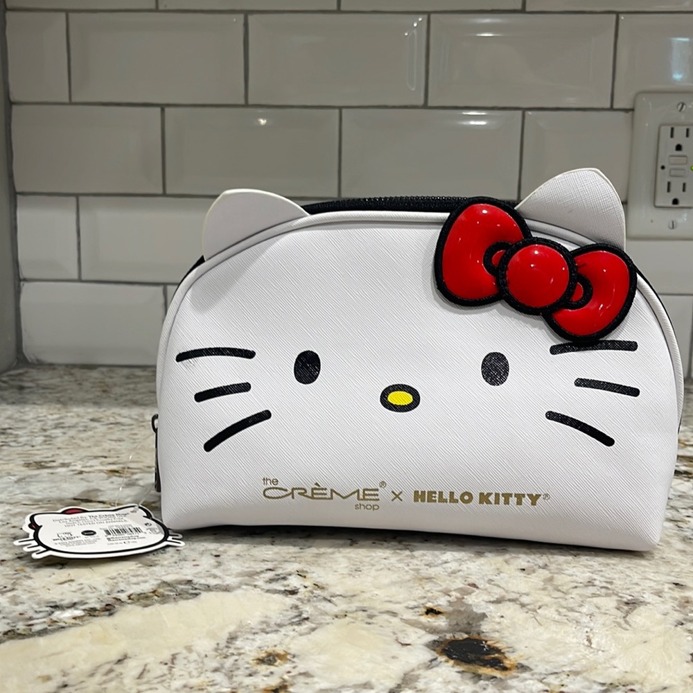 Hello Kitty classic red bow makeup bag